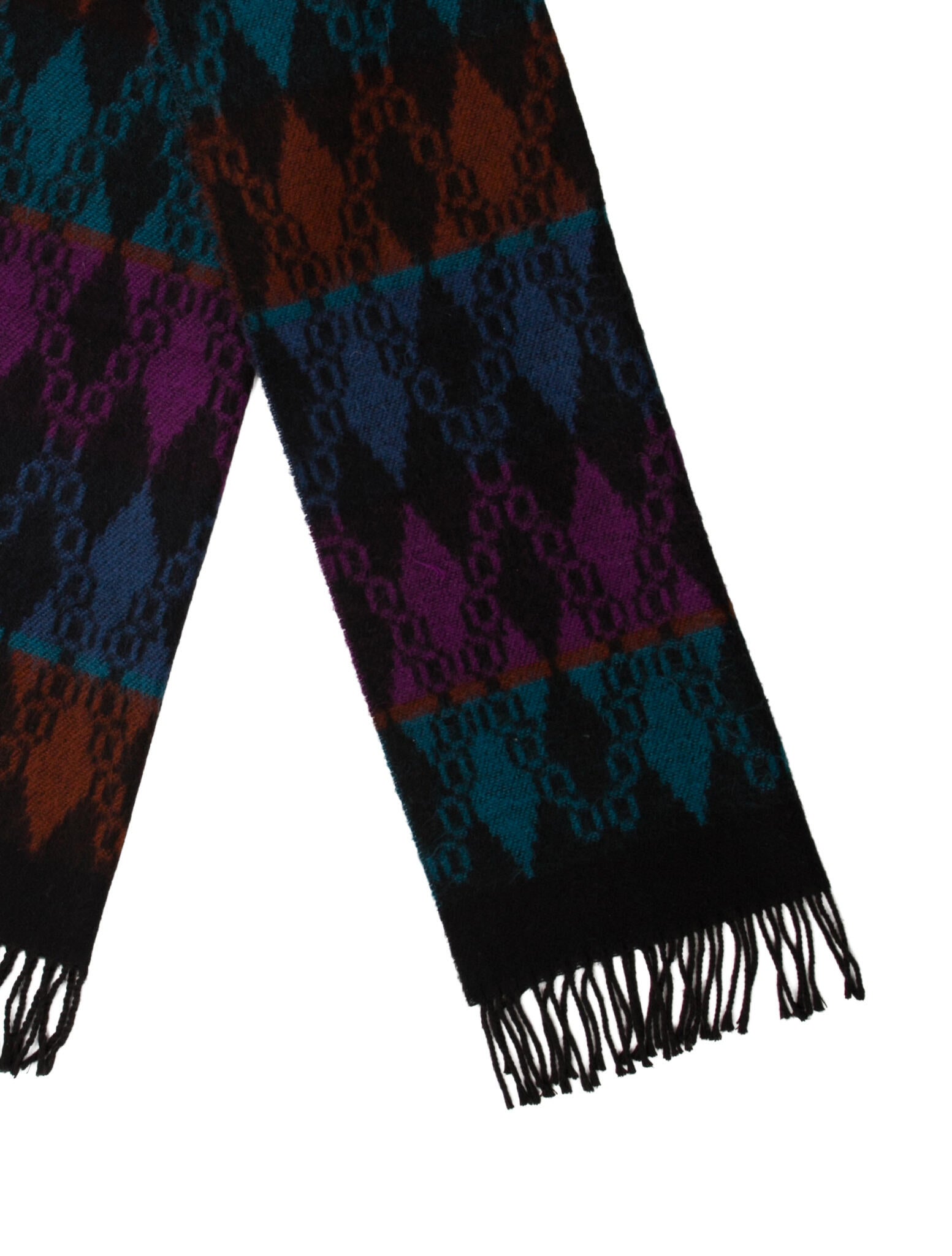 Fendi Wool Zucca FF Logo Scarf